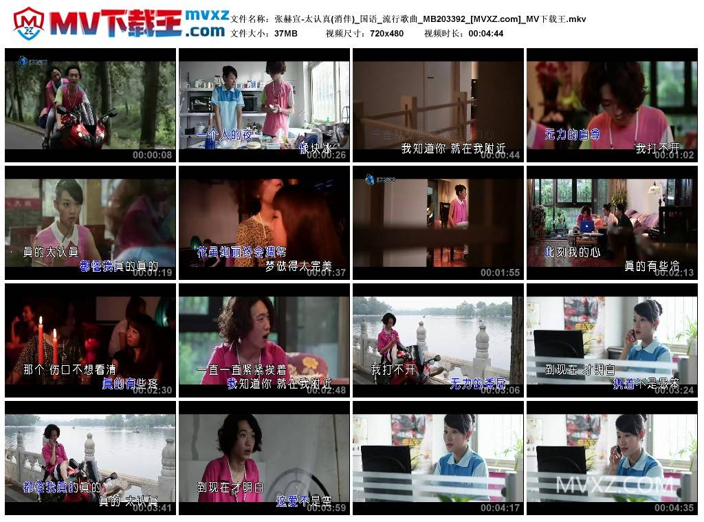张赫宣-太认真(消伴)_国语_流行歌曲_MB203392